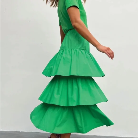 Never Fully Dressed Green Carrie Dress - S Never Fully Dressed Green Carrie Dress - S